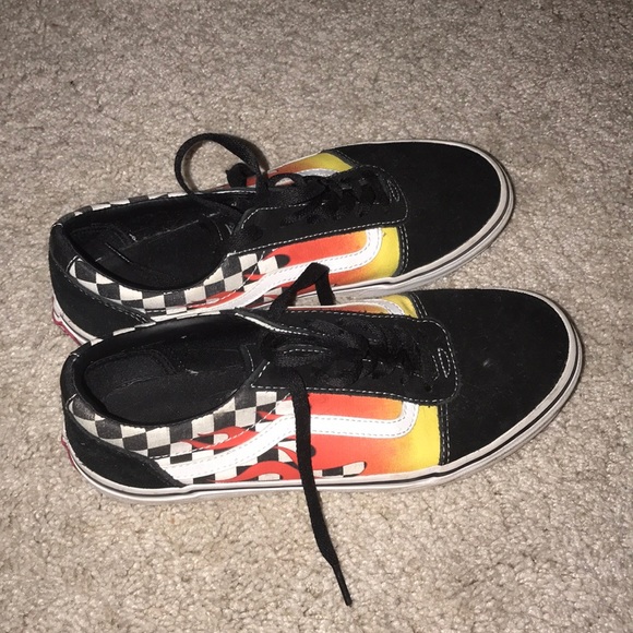 checkered flame old skool